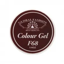 Gel Color Unghii, Vopsea de Arta Global Fashion, Seria Rose Red F68, 5g