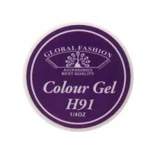 Gel Color Unghii, Vopsea de Arta Global Fashion, Seria Noble Purple H91, 5g