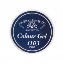 Gel Color Unghii, Vopsea de Arta Global Fashion, Seria Royal Blue I103, 5g