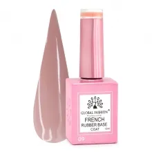 Rubber Base Coat French, Global Fashion, 15 ml, 09 Nude