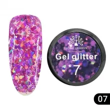 Gel Color cu Sclipici, Global Fashion, Glitter, 5 g, Nr. 07, Violet