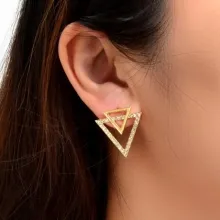 Cercei Casual Gold Triangle