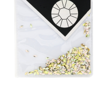 Cristale unghii tip Swarovski, Global Fashion, romburi, verde/auriu