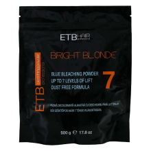 Pudra Decoloranta Albastra ETB Hair Professional Bright Blonde 7 Tonuri, 500g